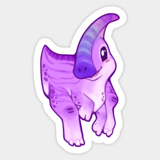 Cute Chibi Parasaurolophus Dinosaur cartoon drawing Sticker